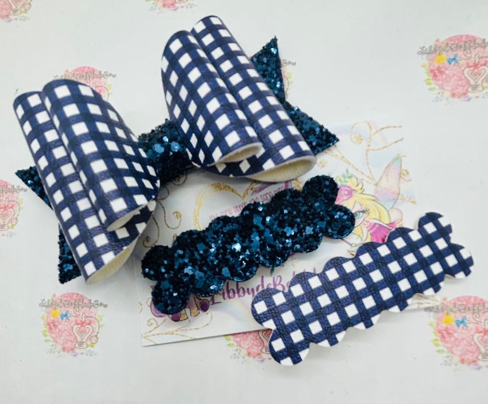 Thumbnail: Back to School Bow and Clips - Choose Your Colour