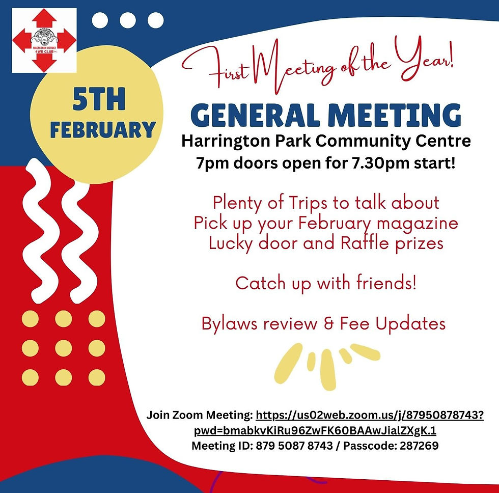 GENERAL MEETING - FEB 5