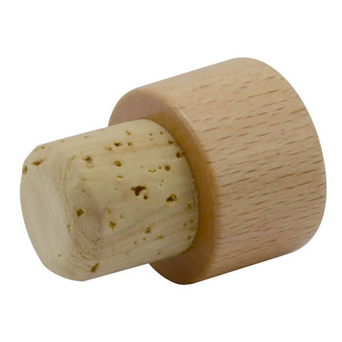Thumbnail: Sublimated Wood Cork Wine Bottle Stopper Back