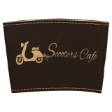 Thumbnail: laser engraved leatherette latte coffee cup starbucks cariboo scooters holder wrap