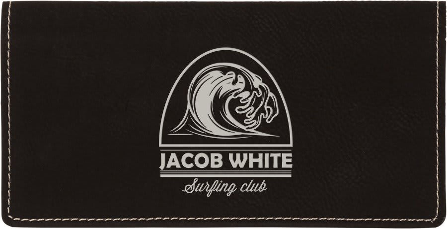 Thumbnail: laserable leatherette checkbook cover engraved