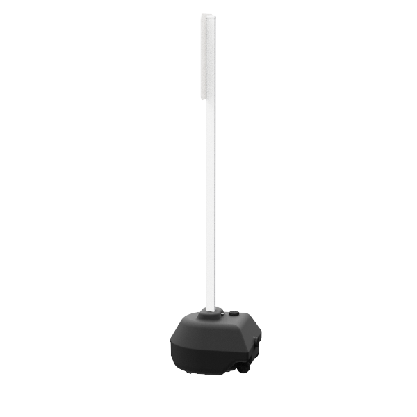 Thumbnail: Plasticade® 24" Rock-It Base Portable Sign Post 72" / With Wheels