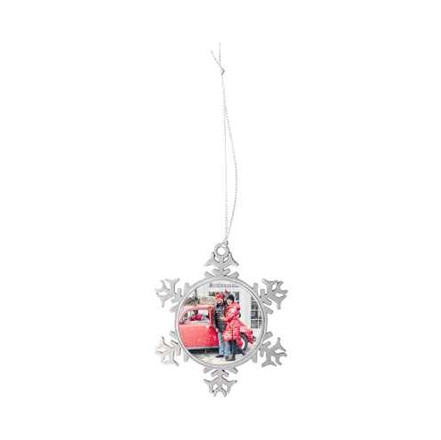 Thumbnail: Pewter Metal Framed 1-Sided Sublimated Ornament