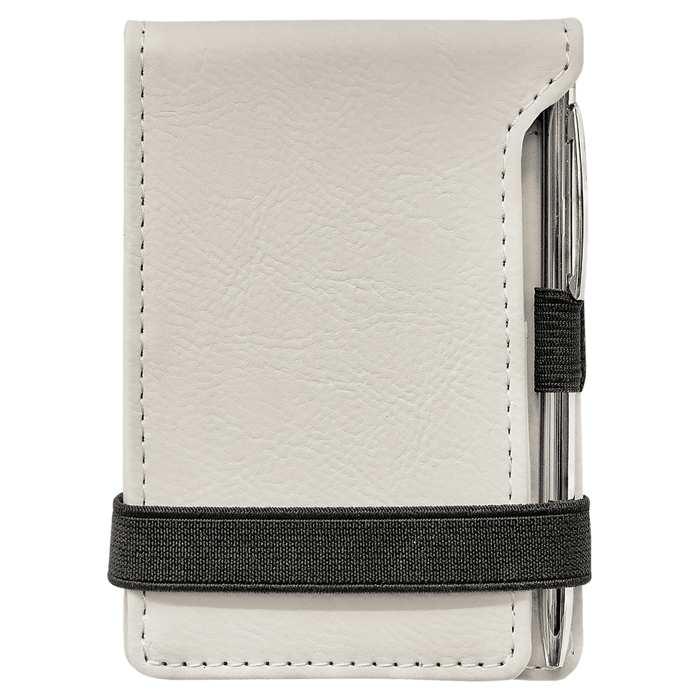 Thumbnail: laser engraved leatherette mini notepad & pen set