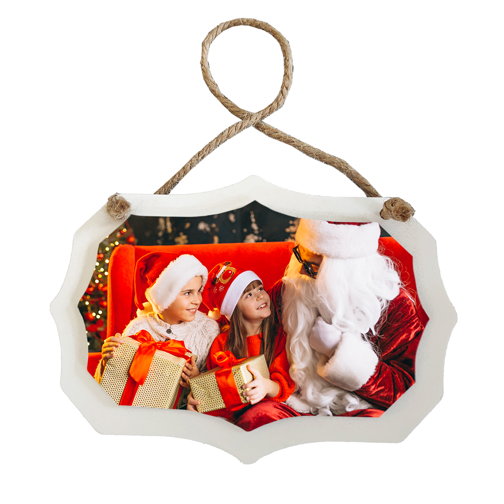 White Wood Benelux Ornament with Sublimated Insert
