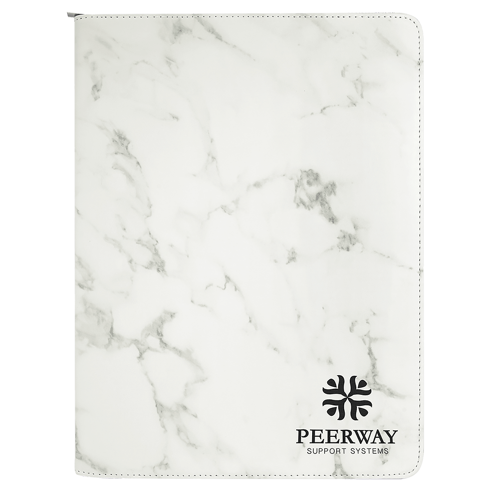 Thumbnail: Laserable Leatherette 9.5" x 12" Zippered Portfolio W/Notepad