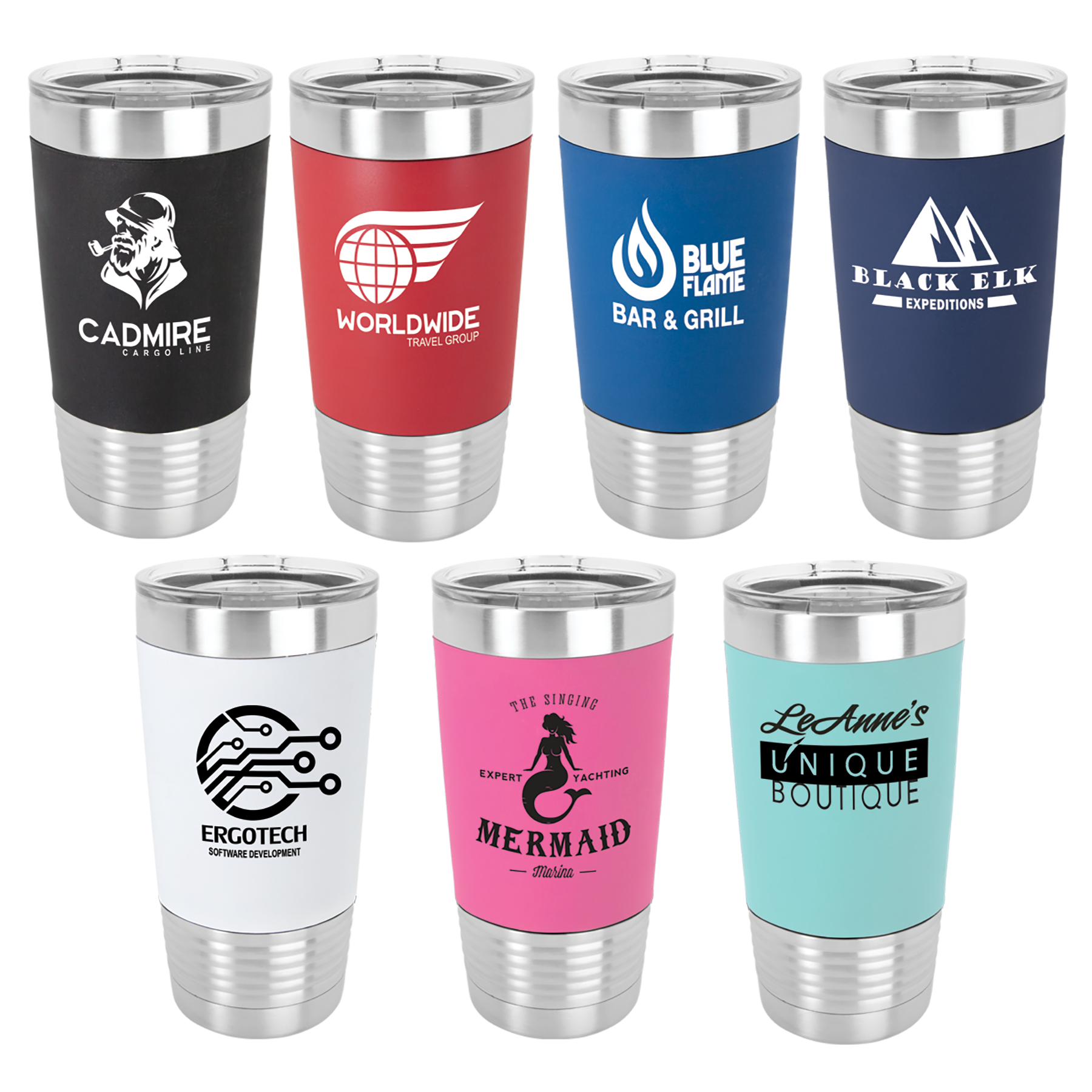 polar camel yeti style silicone stainless steel tumblers laser engraved
