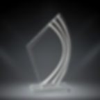 contour sail clear glass award with mirror accents