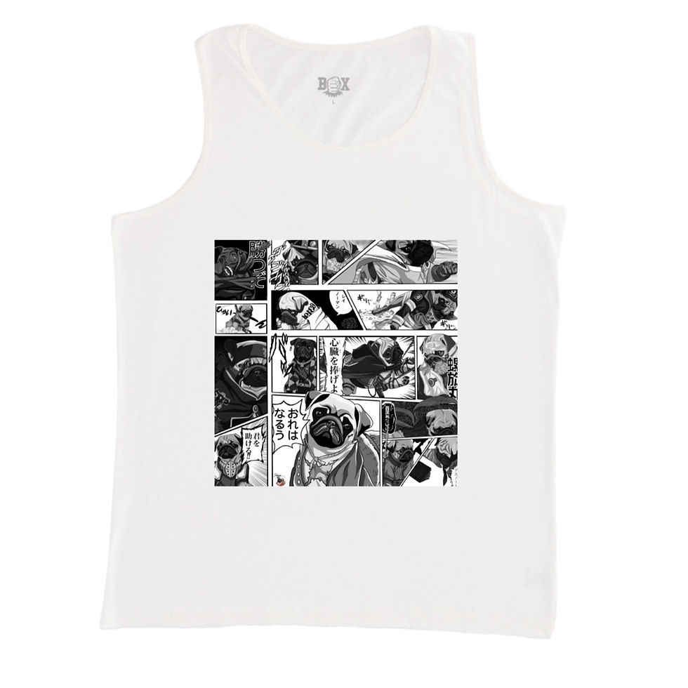 Tank - Manga X Pug - BW