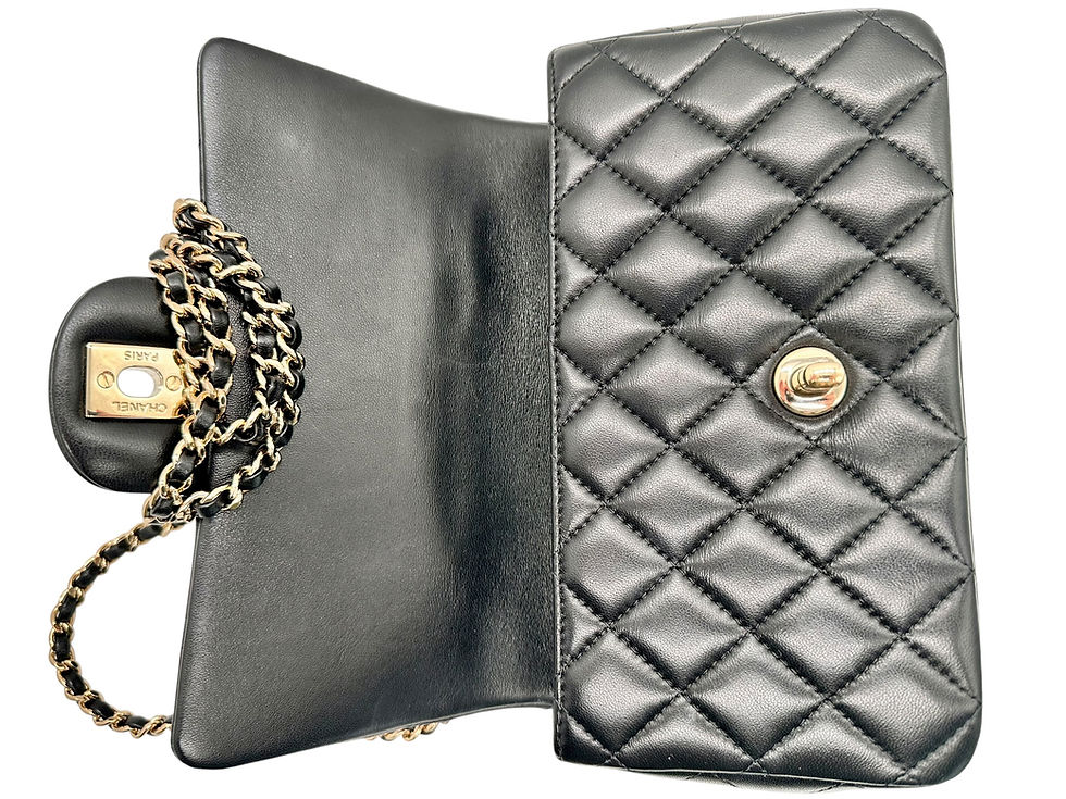 Miniature : Chanel Tasche Mini Tophandle schwarz