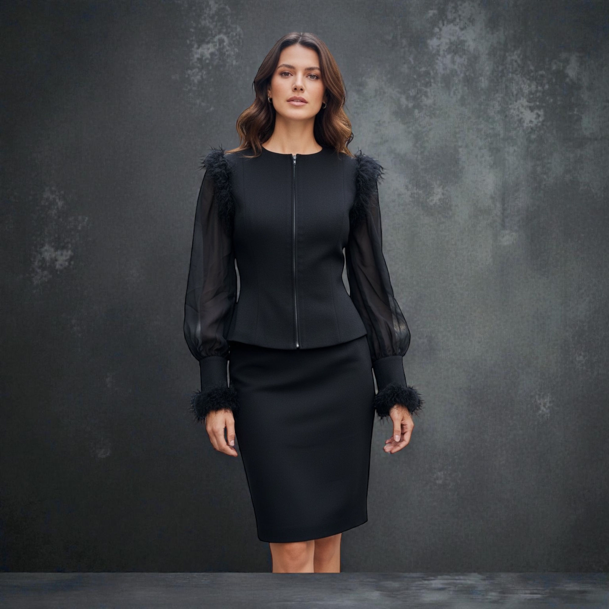 Giacca Chanel in cashmere nero vintage