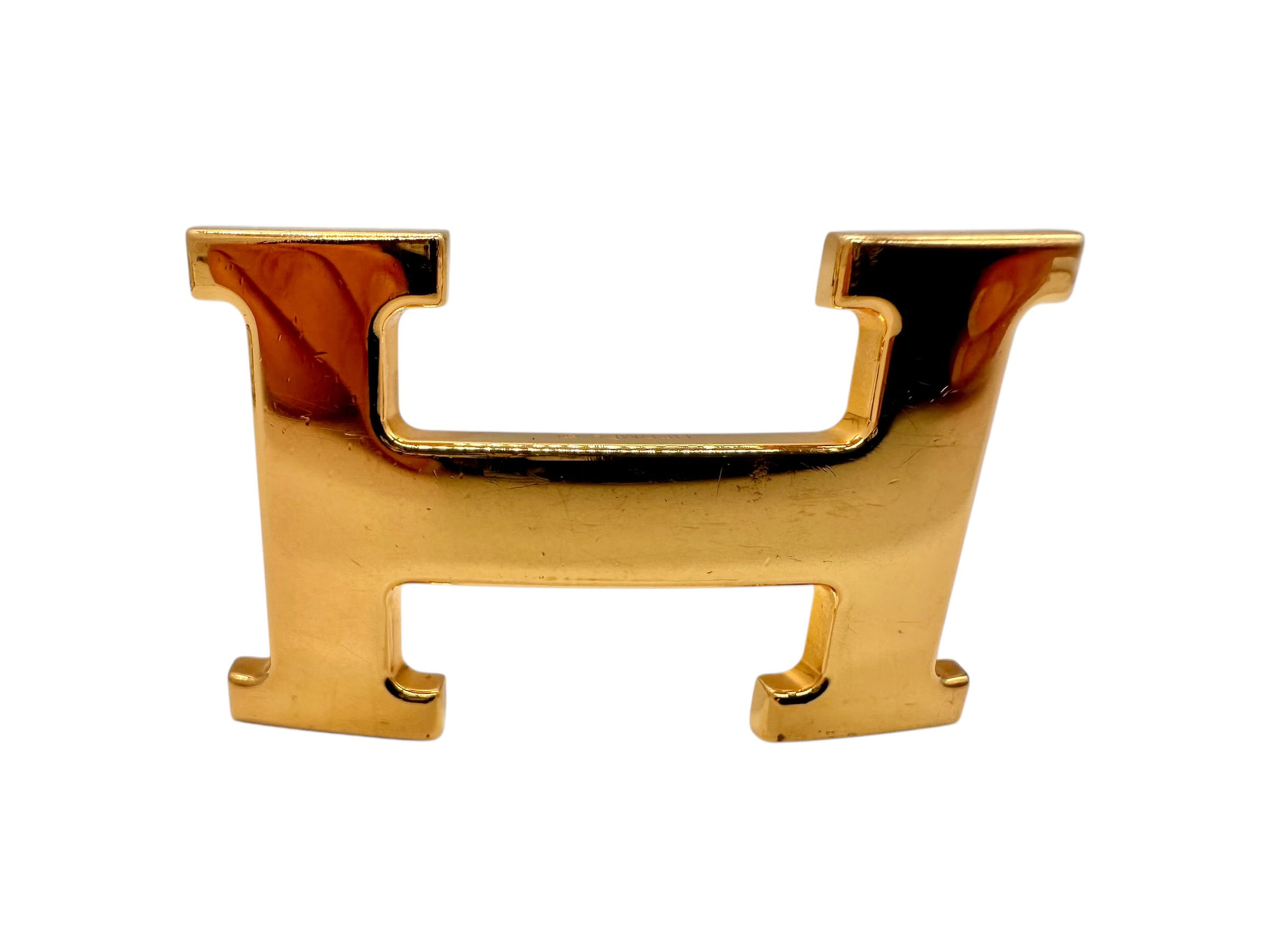 Hebilla de cinturón Hermès dorada