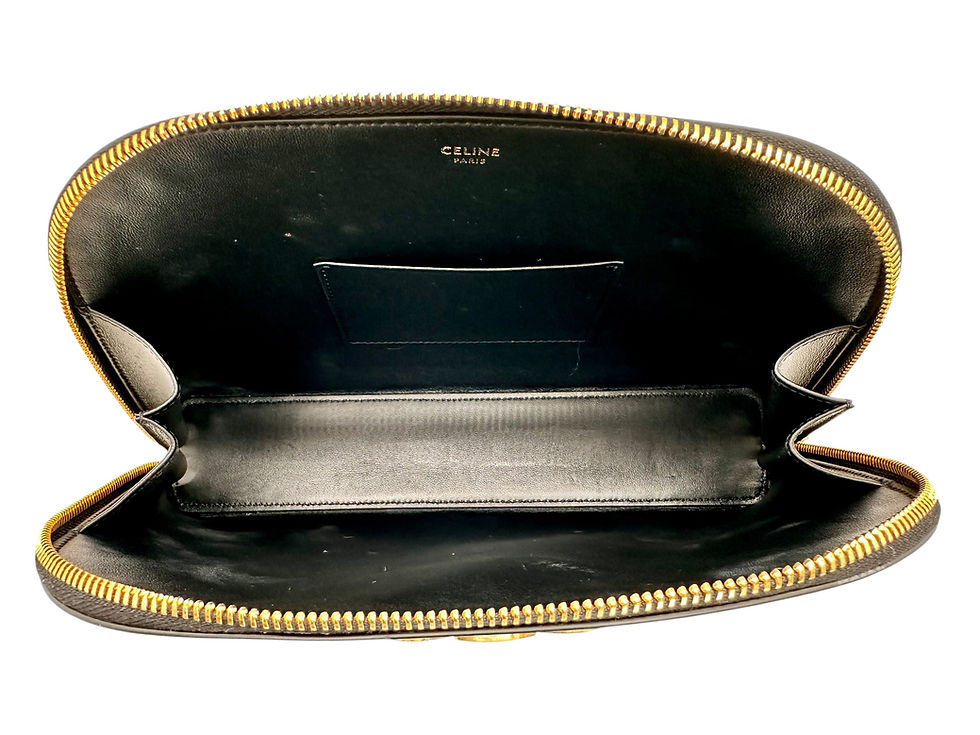 Celine Triomphe Pouch Leder schwarz