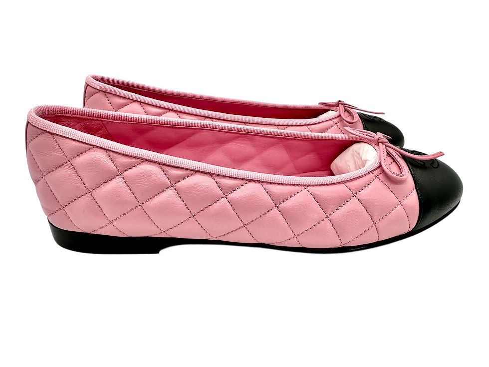 Miniaturbild: Chanel Ballerina Leder rosa