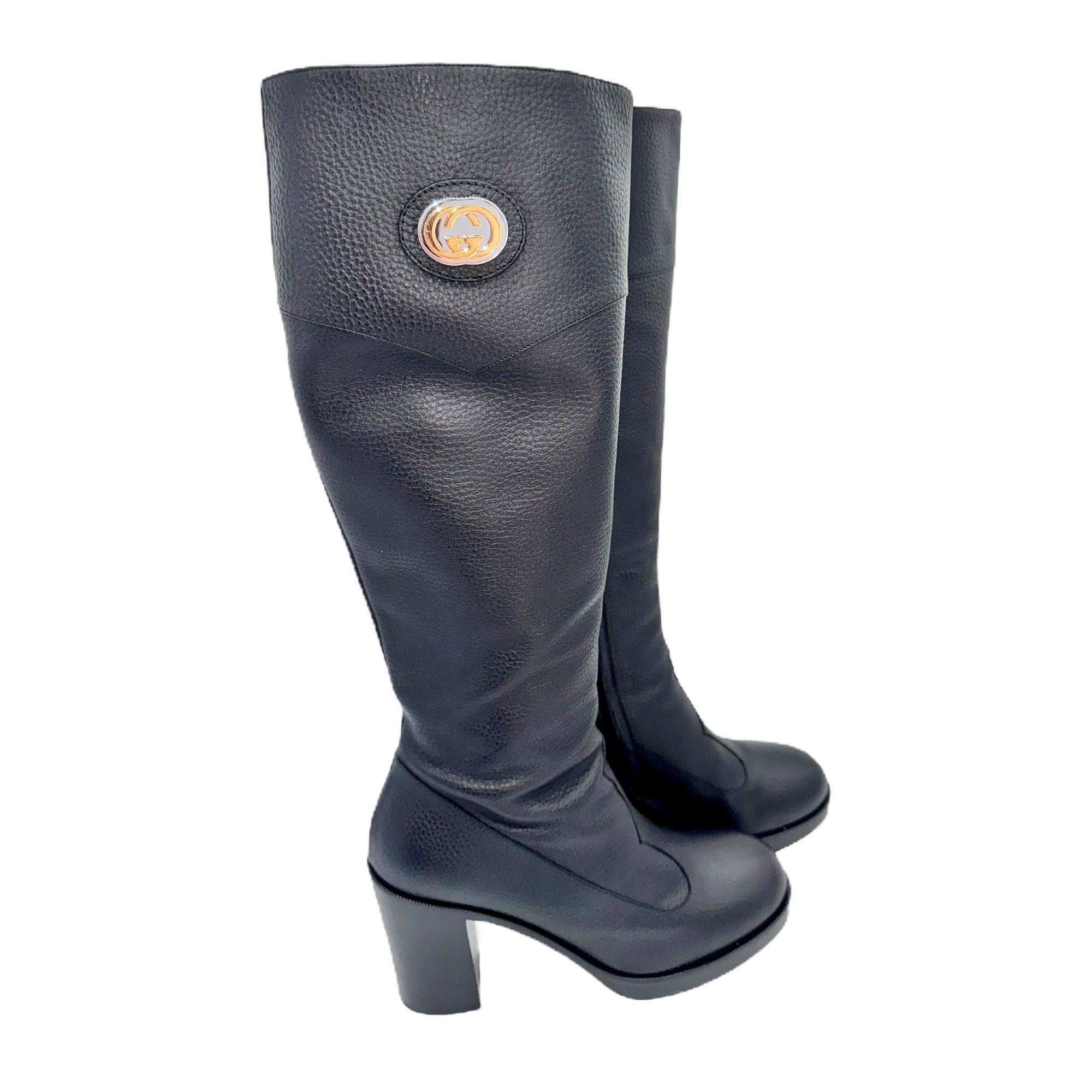 Gucci Lederstiefel schwarz