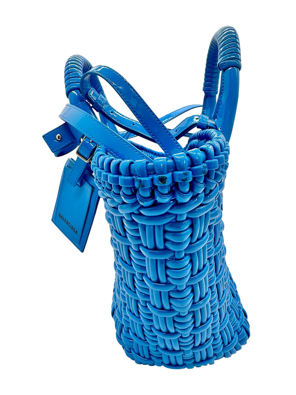 Miniaturbild: BALENCIAGA Bistro XS Panier Basket 2Way Tote Handtasche Blau Schultertasche
