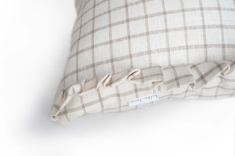 poszewka w kratkę detal 