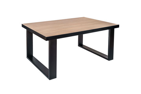 zdjęcie produktowe ławy do salonu czarne nogi drewniany blat