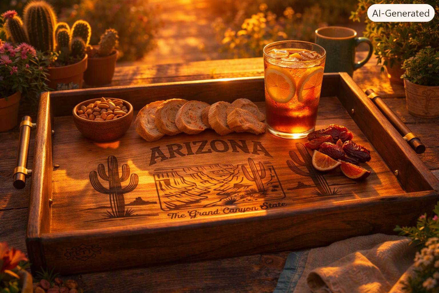 Serving Tray Walnut 20" x 12" x 3"