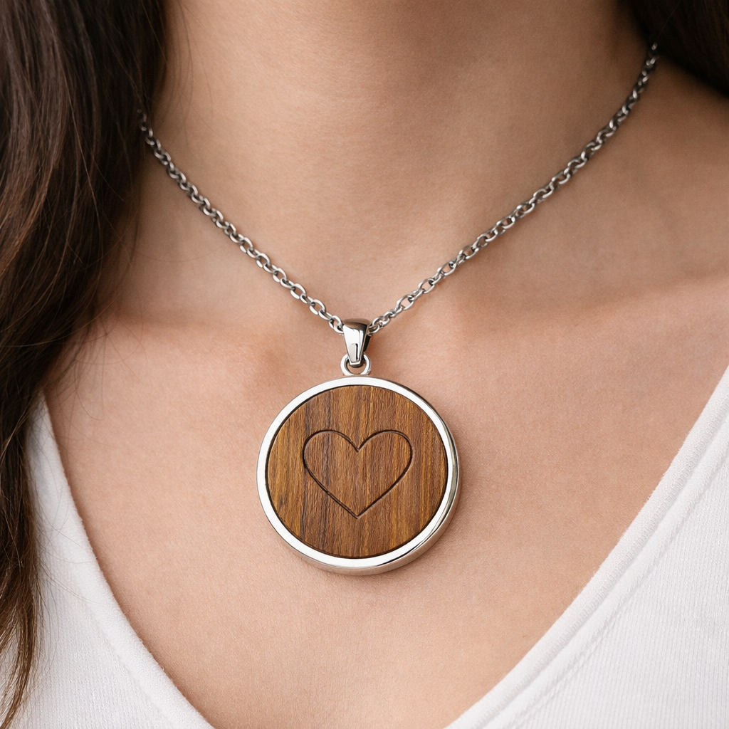 Round Wood Pendant