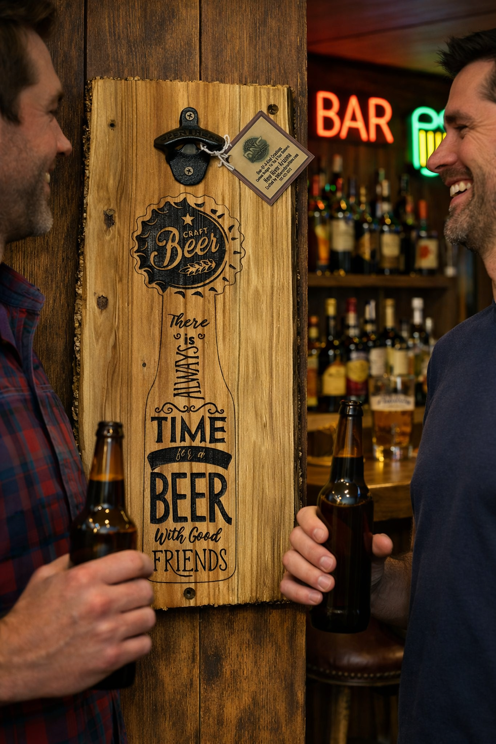Thumbnail: 17" x 7" x 3/4" Wall Mounter Bottle Opener