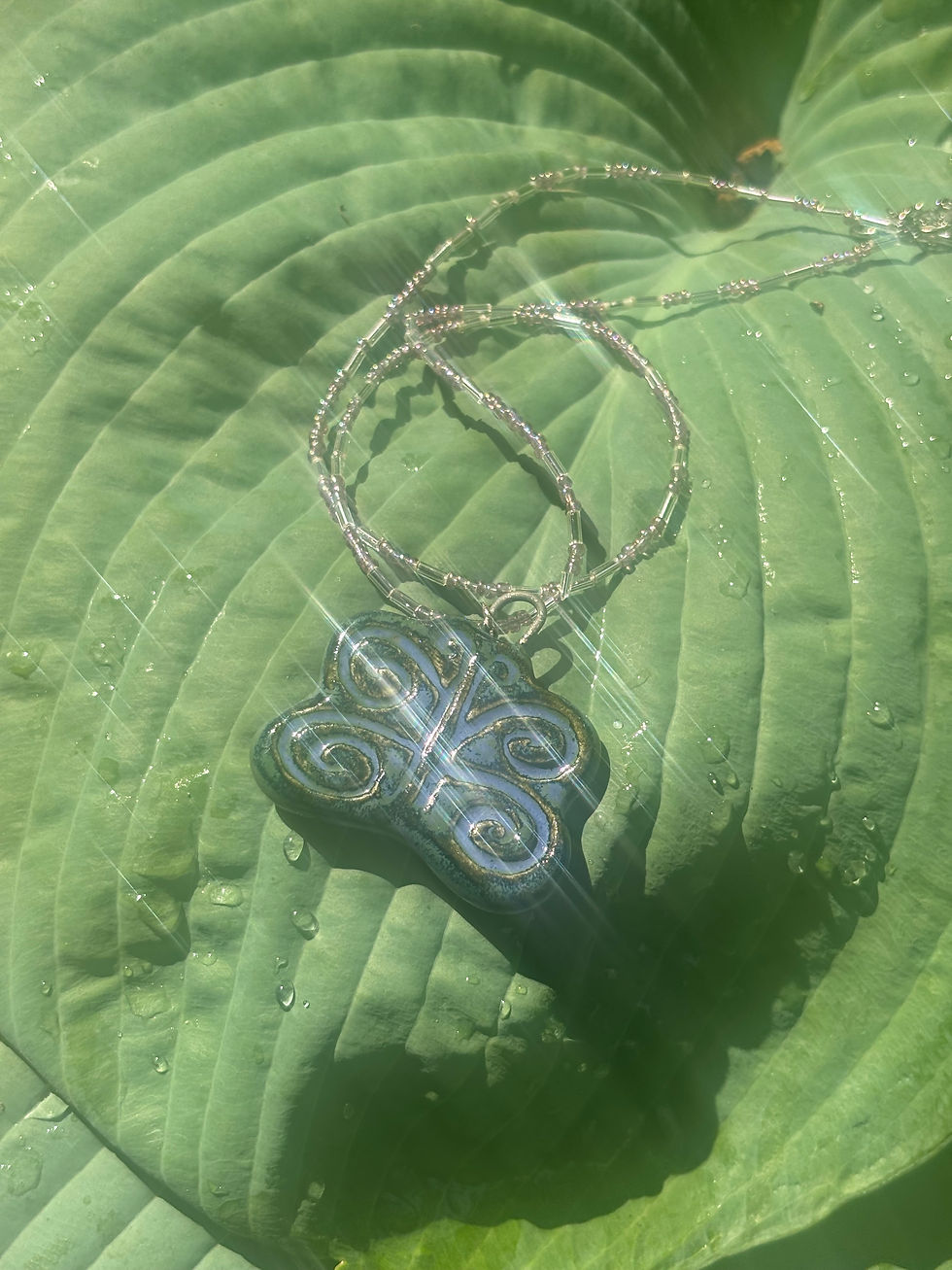 Thumbnail: Spiral Butterfly Pendant Necklace