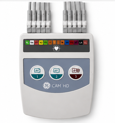 GE Marquette CAM-14 HD ECG Acquisition Module with New Patient Cable & Lead Set