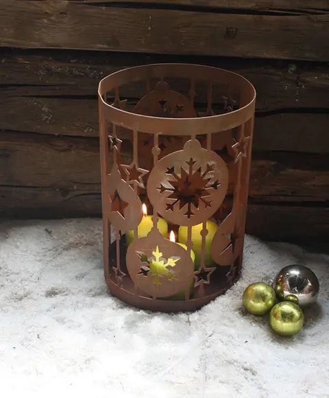 Windlicht Schneeflocken