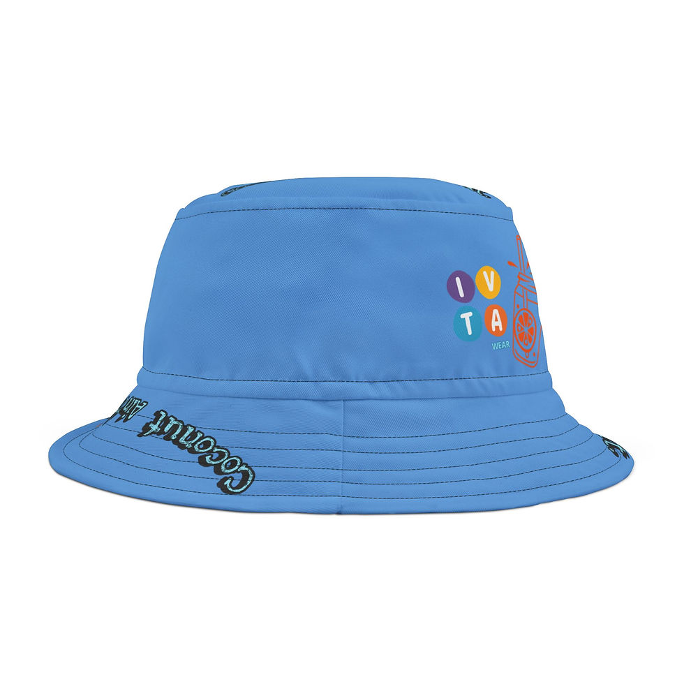 Miniaturebillede: Sky Blue Coconut Ain't Nut IVTA WEAR Bucket Hat (AOP)