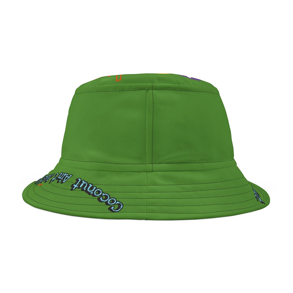 Miniature : Tree Green Coconut Ain't Nut IVTA WEAR Bucket Hat (AOP)