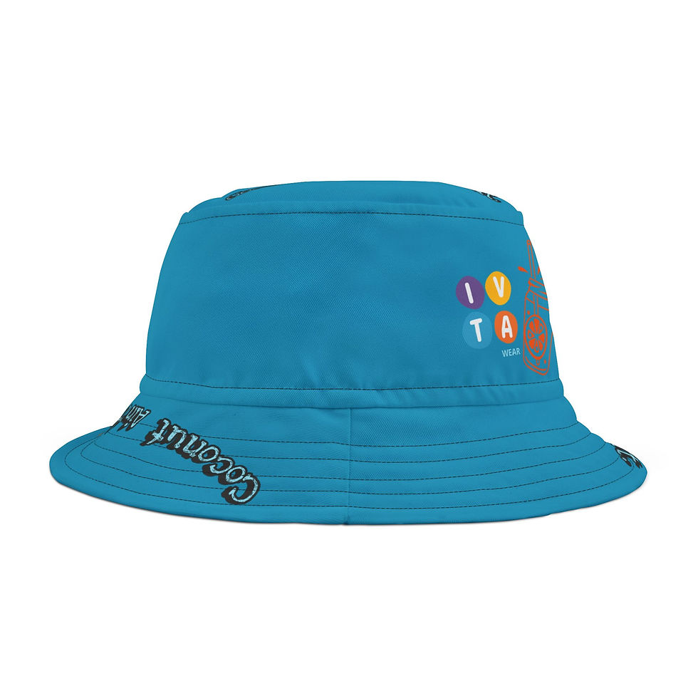 Miniature : Caribbean Ocean Coconut Ain't Nut IVTA WEAR Bucket Hat (AOP)