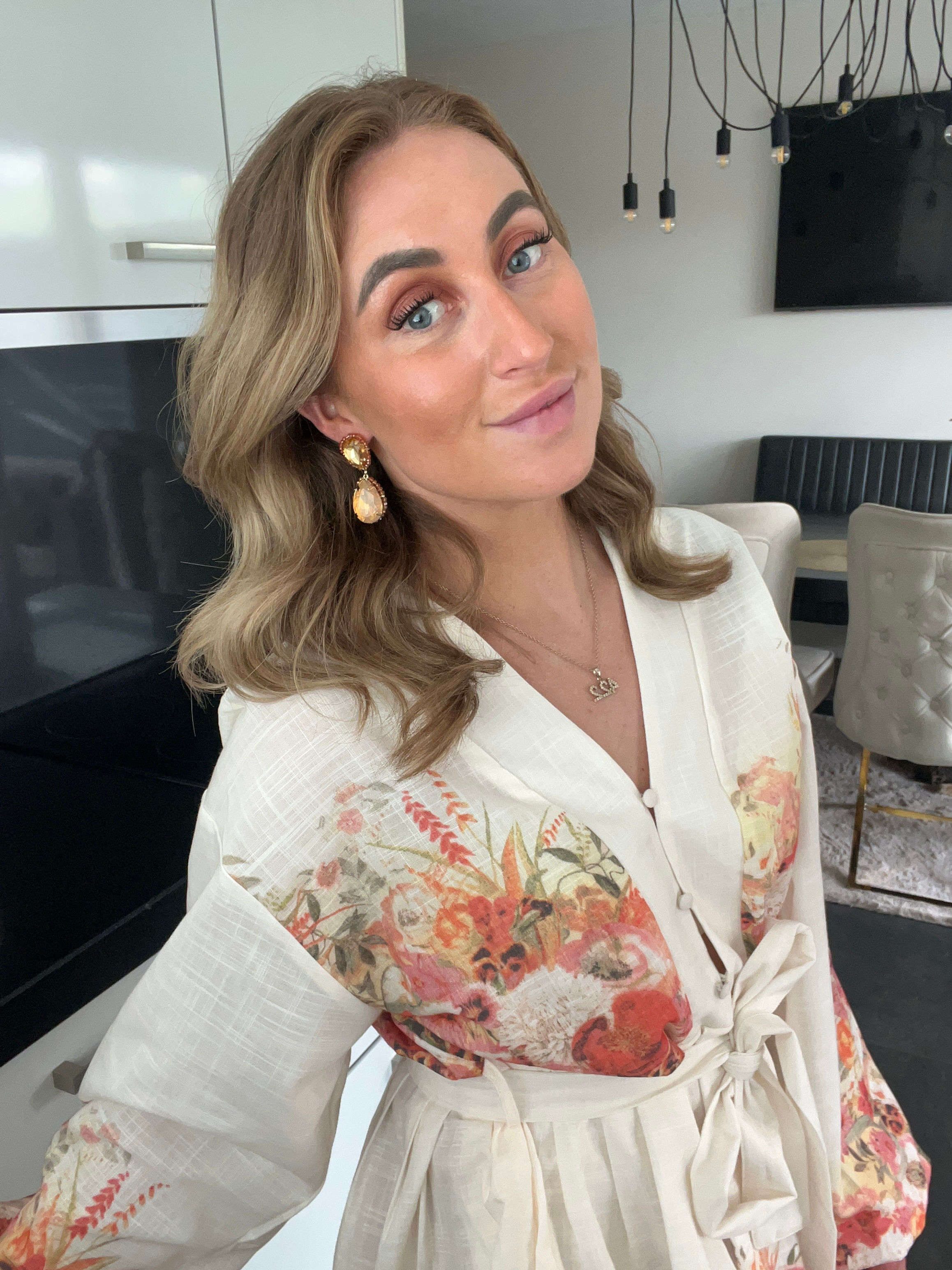 EARRINGS ORANGE BROWN