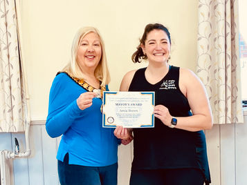 Receiving the Mayor’s Award