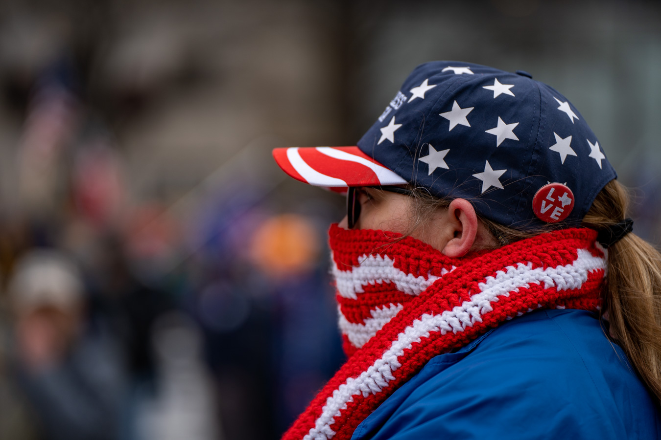 WASHINGTON DC –– January 6, 2021: Trump MAGA Rally at Freedom Plaza
