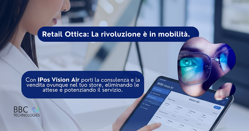Libera la vendita. Evolvi il tuo centro ottico con IPos Vision Air.