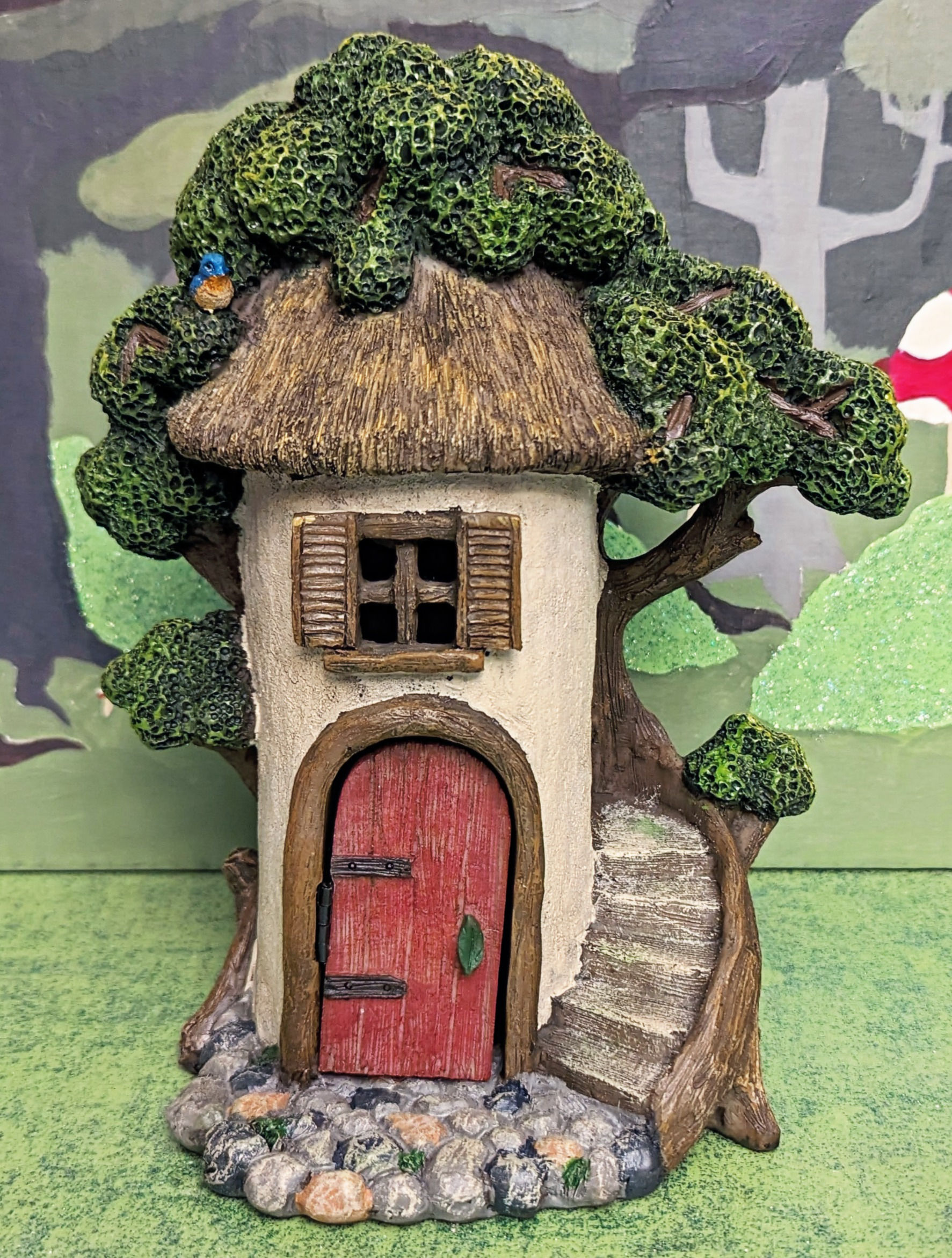 Miniature Fairy Lodge House Woodland Knoll Collection Fairy Gnome Garden
