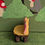 Thumbnail: Miniature Wood Look Multi Colored Flower Bench for Fairy or Gnome Garden