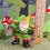Thumbnail: Miniature Gnome with Buckets Garden Stake Pick Fairy Gnome Garden Planter