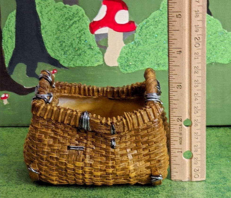 Thumbnail: Top Collection Sm Resin Woven Basket Functional Flower Pot 3.5" x 4" Air Plants
