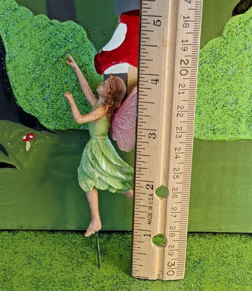 Thumbnail: Miniature Flying Fairy Taking Flight Pick 2 pc Set Fairy Garden Gnome Garden