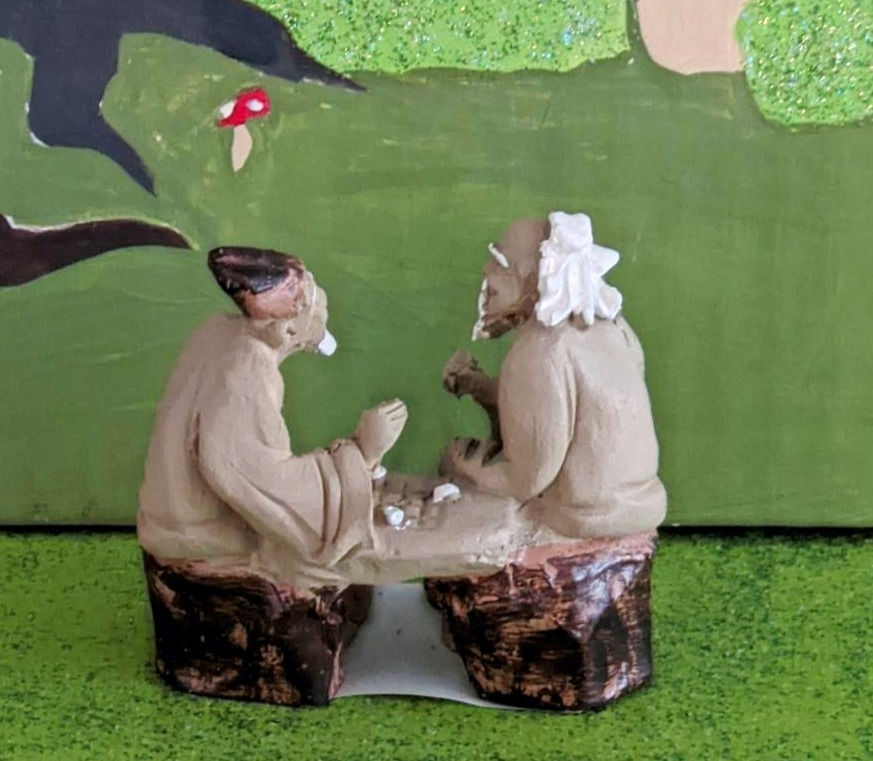 Thumbnail: The Zen Garden Miniature Conversing Mud Men Statue