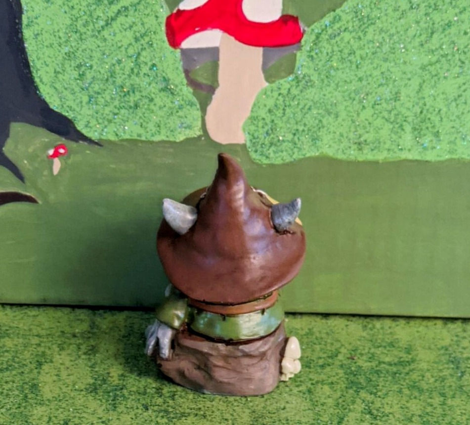 Thumbnail: Fiddlehead Fairy Garden Merle Troll with Frog Troll Gnome Garden