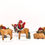 Thumbnail: Miniature Christmas Fairy Dressed in Christmas Outfits with Moose Set of 3 New