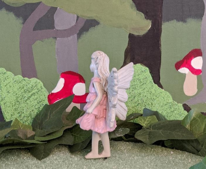 Thumbnail: Fiddlehead Fairy Garden Miniature Sweet Pea Fairy Stake Pick