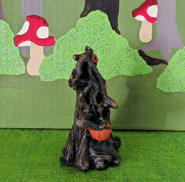 Thumbnail: Miniature 4" Halloween LED Haunted Tree House LED Changing Lights