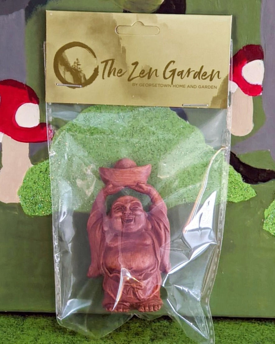 Thumbnail: The Zen Garden Miniature Chinese Prosperity Buddha Wood Look Statue