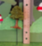 Thumbnail: Mini Leafy Tree with Pick Medium 3" Top Collection Miniature