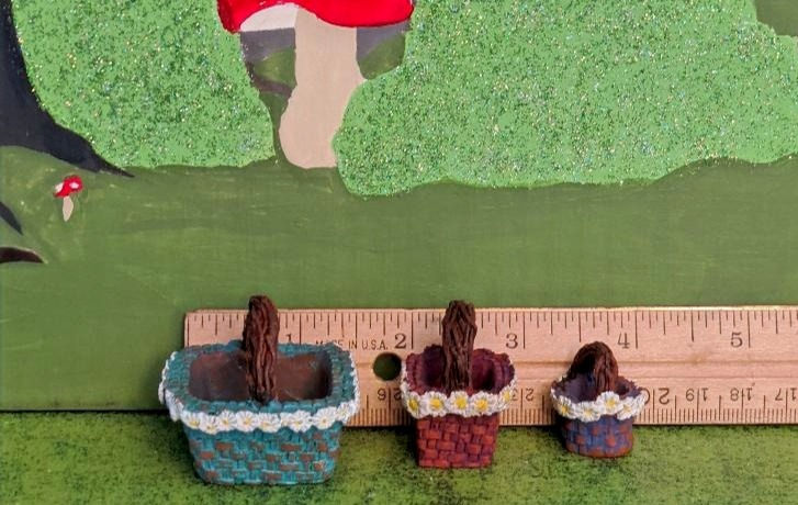 Thumbnail: Miniature Fairy Garden Daisy Baskets (Set of 3)