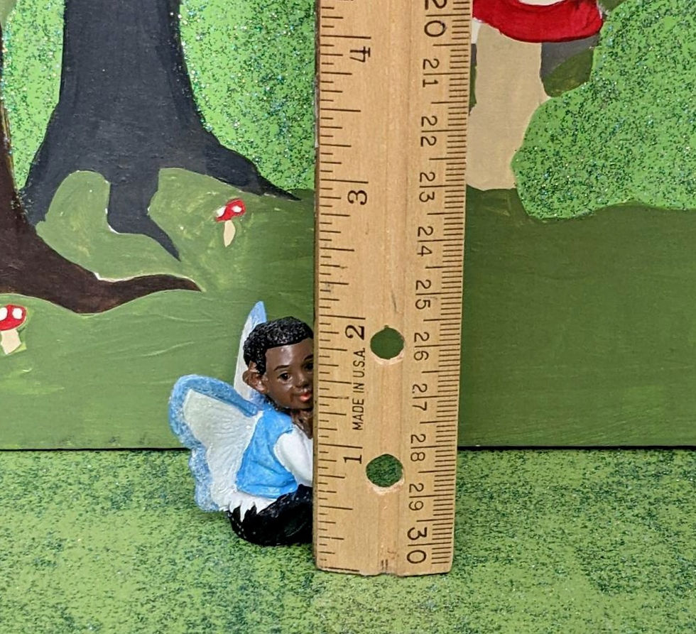 Thumbnail: Michael African American Boy Fairy Fiddlehead Fairy Garden NEW in Pkg