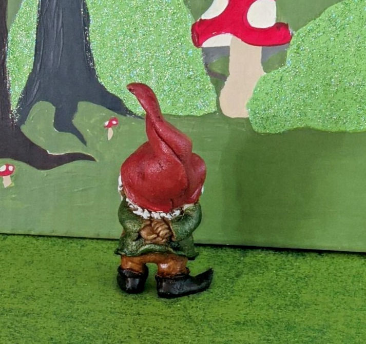 Thumbnail: Garden Gnome w/ Hands Behind Back Miniature Fairy Garden Gnome Garden New in Box